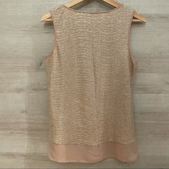NWOT Dunnes Gold Nude Wavy Textured Sleeveless Tank Top - Picture 2 of 12